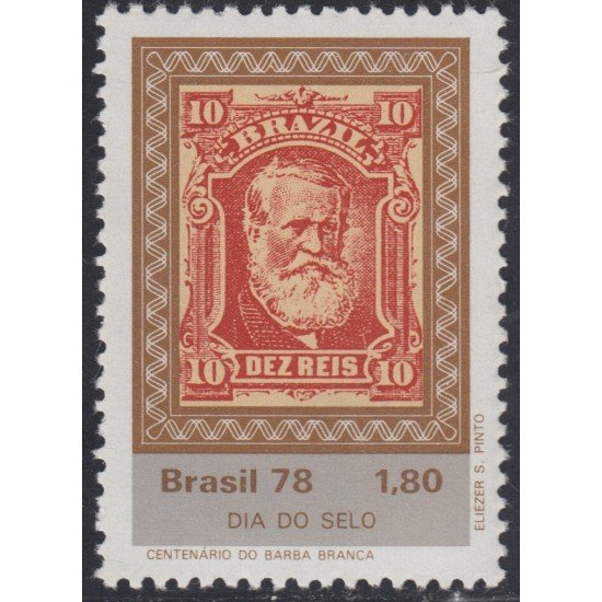 Brasil Brazil 1319 1978 Día del sello TP de 1878 MNH Brasil Brazil 1319 1978 Día del sello TP de 1878 MNH