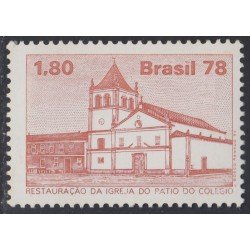 Brasil Brazil 1325 1978 Restauración Iglesia Patio del Colegio Sao Paulo MNH Brasil Brazil 1325 1978 Restauración Iglesia Patio del Colegio Sao Paulo MNH