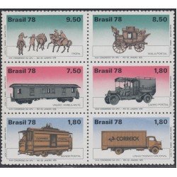 Brasil Brazil 1335/40 1978 Transporte Postal Postal Transport MNH Brasil Brazil 1335/40 1978 Transporte Postal Postal Transport MNH