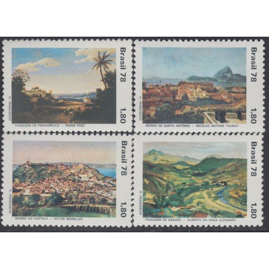 Brasil Brazil 1342/45 1978 Pinturas Paisajes Brasileños MNH Brasil Brazil 1342/45 1978 Pinturas Paisajes Brasileños MNH