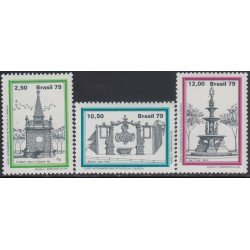 Brasil Brazil 1389/91 1979 1ra Exp. Interamericana de Filatelia Clásica MNH Brasil Brazil 1389/91 1979 1ra Exp. Interamericana de Filatelia Clásica MNH
