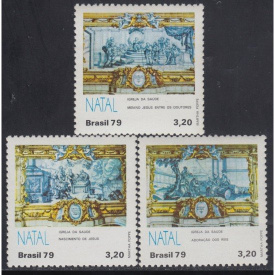Brasil Brazil 1401/03 1979 Navidad Chritsmas Iglesia Señora de la Salud MNH Brasil Brazil 1401/03 1979 Navidad Chritsmas Iglesia Señora de la Salud MNH