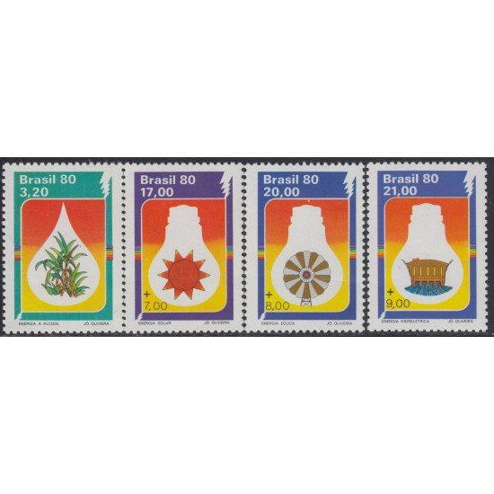Brasil Brazil 1409/12 1980 Fuentes de energía alternativa MNH Brasil Brazil 1409/12 1980 Fuentes de energía alternativa MNH