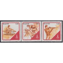 Brasil Brazil 1432/34 1980 Juegos olímpicos de Moscú Olympic games MNH Brasil Brazil 1432/34 1980 Juegos olímpicos de Moscú Olympic games MNH