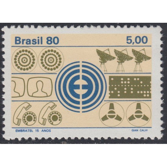 Brasil Brazil 1438 1980 Creación de Embratel empresa de telecomunicaciones MNH Brasil Brazil 1438 1980 Creación de Embratel empresa de telecomunicaciones MNH