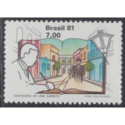 Brasil Brazil 1469 1981 Escritor Lima Barreto Ilustración de Río de Janeiro MNH Brasil Brazil 1469 1981 Escritor Lima Barreto Ilustración de Río de Janeiro MNH