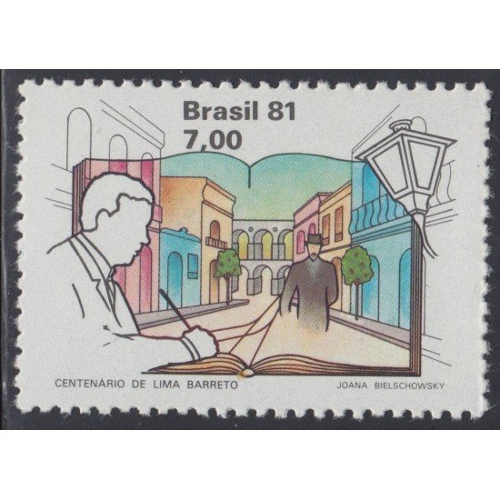 Brasil Brazil 1469 1981 Escritor Lima Barreto Ilustración de Río de Janeiro MNH Brasil Brazil 1469 1981 Escritor Lima Barreto Ilustración de Río de Janeiro MNH