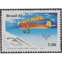 Brasil Brazil 1479 1981 50 Años del correo aéreo nacional MNH Brasil Brazil 1479 1981 50 Años del correo aéreo nacional MNH