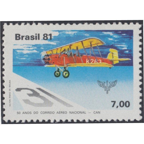 Brasil Brazil 1479 1981 50 Años del correo aéreo nacional MNH Brasil Brazil 1479 1981 50 Años del correo aéreo nacional MNH