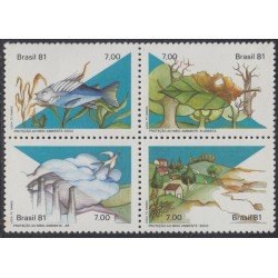 Brasil Brazil 1480/83 1981 Protección del entorno MNH Brasil Brazil 1480/83 1981 Protección del entorno MNH