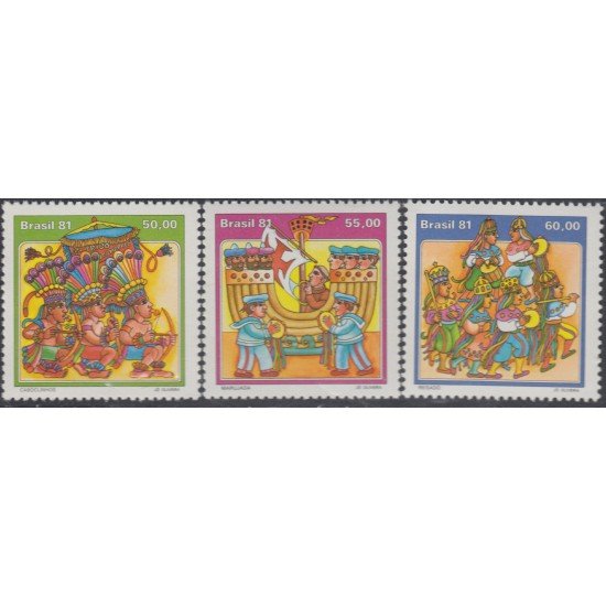 Brasil Brazil 1490/92 1981 Folklor Juegos y y danzas populares MNH
