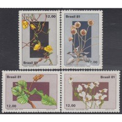 Brasil Brazil 1496/99 1981 Flores de la meseta central brasileña Flowers MNH Brasil Brazil 1496/99 1981 Flores de la meseta central brasileña Flowers MNH