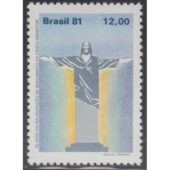 Brasil Brazil 1501 1981 50 Años de la Inauguración del Cristo Redentor MNH
