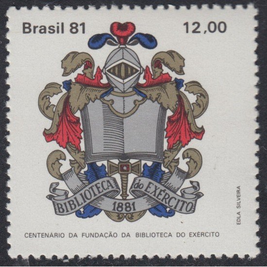 Brasil Brazil 1519 1981 Creación de la Biblioteca de la Armada MNH Brasil Brazil 1519 1981 Creación de la Biblioteca de la Armada MNH