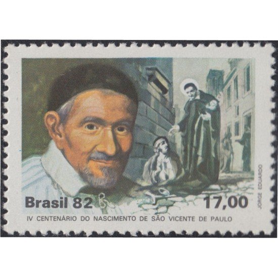 Brasil Brazil 1532 1982 400 Años del nacimiento de San Vincent de Paul MNH