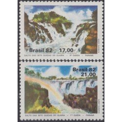 Brasil Brazil 1533/34 1982 Las siete caídas de Guaira Río MNH Brasil Brazil 1533/34 1982 Las siete caídas de Guaira Río MNH