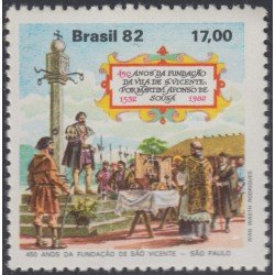 Brasil Brazil 1539 1982 Fundación de la Villa de San Vicente MNH Brasil Brazil 1539 1982 Fundación de la Villa de San Vicente MNH