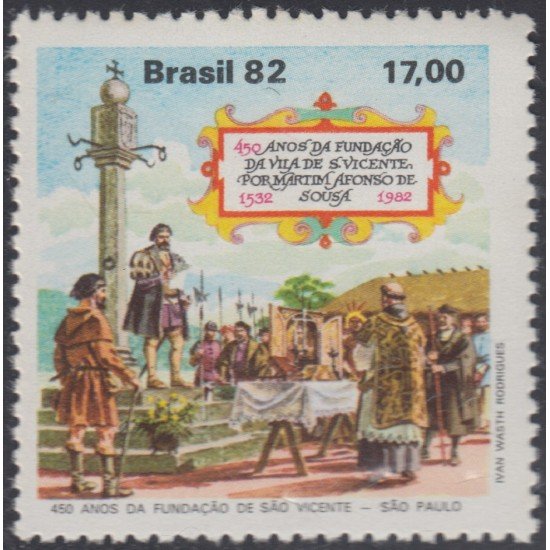 Brasil Brazil 1539 1982 Fundación de la Villa de San Vicente MNH Brasil Brazil 1539 1982 Fundación de la Villa de San Vicente MNH
