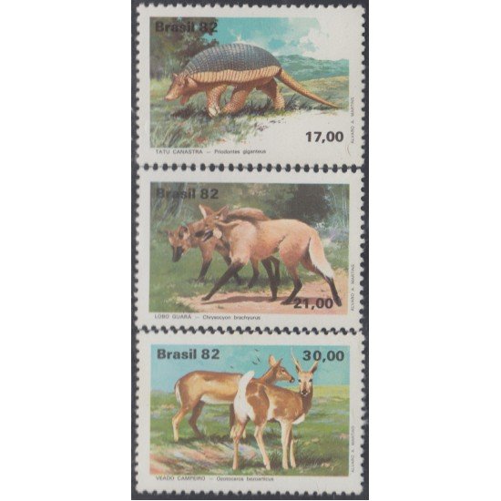 Brasil Brazil 1540/42 1982 Fauna Animales salvajes MNH Brasil Brazil 1540/42 1982 Fauna Animales salvajes MNH