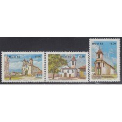 Brasil Brazil 1548/50 1982 Iglesias estilo Barroco de Minas Gerais MNH