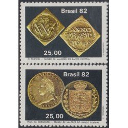 Brasil Brazil 1557/58 1982 Museo de valores de Banco Central MNH