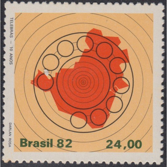 Brasil Brazil 1566 1982 10º Aniversario de creación de Telebrás MNH