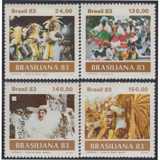 Brasil Brazil 1584/87 1983 Carnaval brasileño Escuela de Samba MNH Brasil Brazil 1584/87 1983 Carnaval brasileño Escuela de Samba MNH