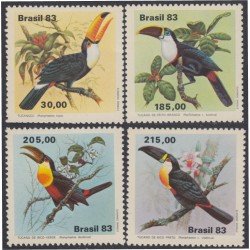 Brasil Brazil 1600/03 1983 Tucán Pájaros Birds MNH Brasil Brazil 1600/03 1983 Tucán Pájaros Birds MNH