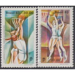 Brasil Brazil 1609/10 1983 9º Campeonato del mundo de Basket-ball femenino MNH Brasil Brazil 1609/10 1983 9º Campeonato del mundo de Basket-ball femenino MNH