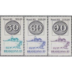 Brasil Brazil 1615/17 1983 Brasiliana 83 Exp. Flatélica Internacional MNH Brasil Brazil 1615/17 1983 Brasiliana 83 Exp. Flatélica Internacional MNH
