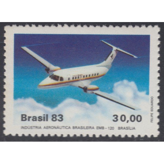 Brasil Brazil 1618 1983 Industria Aeronáutica Brasileña Avión MNH