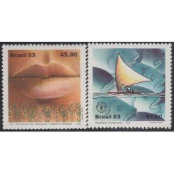 Brasil Brazil 1626/27 1983 20º Años del programa alimentario mundial MNH Brasil Brazil 1626/27 1983 20º Años del programa alimentario mundial MNH