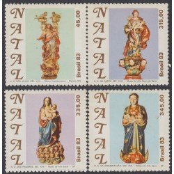 Brasil Brazil 1628/31 1983 Madonnas Navidad Chritsmas MNH Brasil Brazil 1628/31 1983 Madonnas Navidad Chritsmas MNH