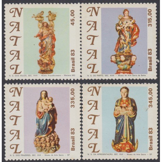 Brasil Brazil 1628/31 1983 Madonnas Navidad Chritsmas MNH Brasil Brazil 1628/31 1983 Madonnas Navidad Chritsmas MNH
