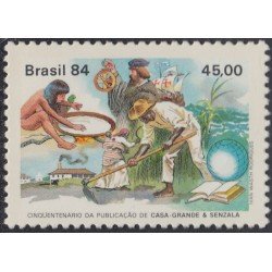 Brasil Brazil 1644 1984 Publicación de Maestros y Esclavos Gilberto Freire MNH Brasil Brazil 1644 1984 Publicación de Maestros y Esclavos Gilberto Freire MNH