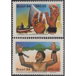 Brasil Brazil 1646/47 1984 Abolicionistas precursores MNH Brasil Brazil 1646/47 1984 Abolicionistas precursores MNH