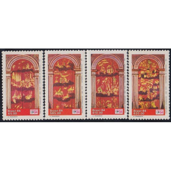 Brasil Brazil 1662/65 1984 Pinturas chinas Iglesia de la abadía de Mariana MNH Brasil Brazil 1662/65 1984 Pinturas chinas Iglesia de la abadía de Mariana MNH