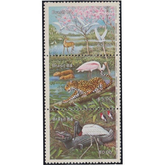 Brasil Brazil 1666/68 1984 Remansos de Mato-Grosso Fauna y Flora MNH