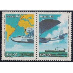 Brasil Brazil 1670/71 1984 50 Años de la línea transoceánica Alemana-Brasil MNH Brasil Brazil 1670/71 1984 50 Años de la línea transoceánica Alemana-Brasil MNH