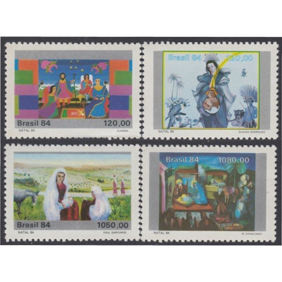 Brasil Brazil 1706/09 1984 Navidad Chritsmas Pinturas brasileñas MNH Brasil Brazil 1706/09 1984 Navidad Chritsmas Pinturas brasileñas MNH