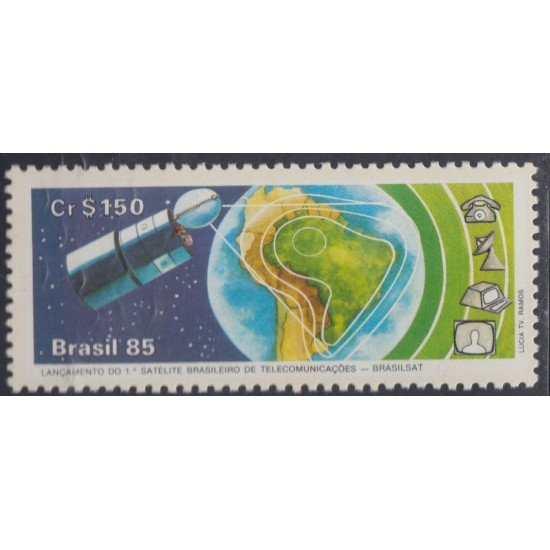 Brasil Brazil 1714 1985 Satélite Brasileño de Comunicaciones MNH