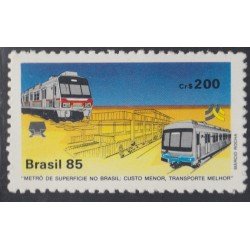 Brasil Brazil 1715 1985 Metro de superficie en Brasil MNH Brasil Brazil 1715 1985 Metro de superficie en Brasil MNH