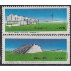Brasil Brazil 1727/28 1985 Teatro Nacional Palacio Presidencial MNH Brasil Brazil 1727/28 1985 Teatro Nacional Palacio Presidencial MNH