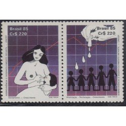 Brasil Brazil 1738/39 1985 Campaña por el desarrollo Infantil MNH Brasil Brazil 1738/39 1985 Campaña por el desarrollo Infantil MNH