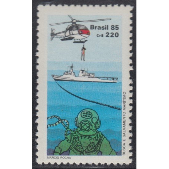 Brasil Brazil 1740 1985 Convención Internacional de salvamento marítimo MNH Brasil Brazil 1740 1985 Convención Internacional de salvamento marítimo MNH