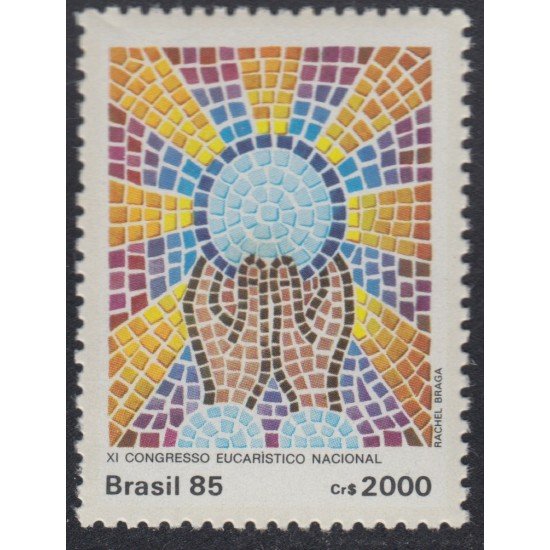 Brasil Brazil 1742 1985 Brasil Brazil 1742 1984 XI Congreso Eucarístico Nacional MNH