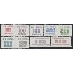 Brasil Brazil 1744/52 1985 Serie Antigua número trazado por computadora MNH Brasil Brazil 1744/52 1985 Serie Antigua número trazado por computadora MNH