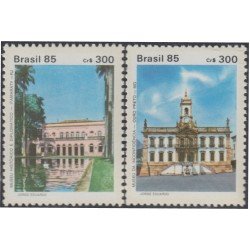 Brasil Brazil 1754/55 1985 Museos de Itamaraty y Oro Prieto MNH Brasil Brazil 1754/55 1985 Museos de Itamaraty y Oro Prieto MNH