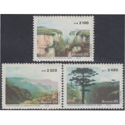 Brasil Brazil 1763/65 1985 Flora Parque Nacional de Aparados MNH Brasil Brazil 1763/65 1985 Flora Parque Nacional de Aparados MNH
