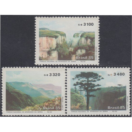 Brasil Brazil 1763/65 1985 Flora Parque Nacional de Aparados MNH
